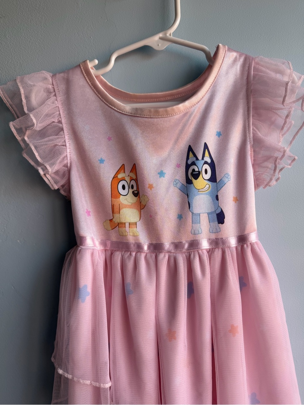 Girls' Pink Character Flutter-Sleeve Nightgown Size 4T - Picture 4 of 12